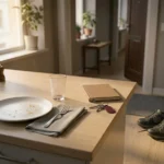 Why a Short Walk After Meals Gets So Much Attention shown as a clean mobile health explainer graphic with simple everyday objects.