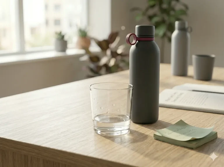 Signs of Low Fluid Intake That Are Not Just Thirst shown as a clean mobile health explainer graphic with simple everyday objects.