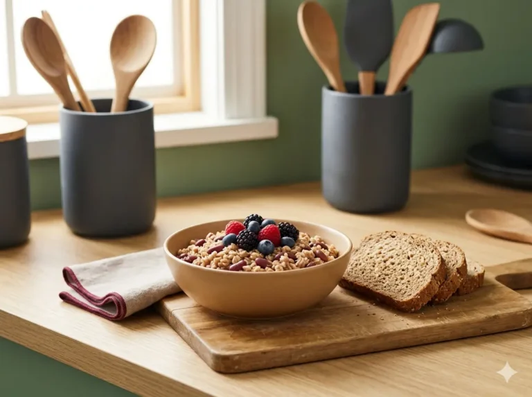 Fiber Facts Most People Learn Too Late shown as a clean mobile health explainer graphic with simple everyday objects.